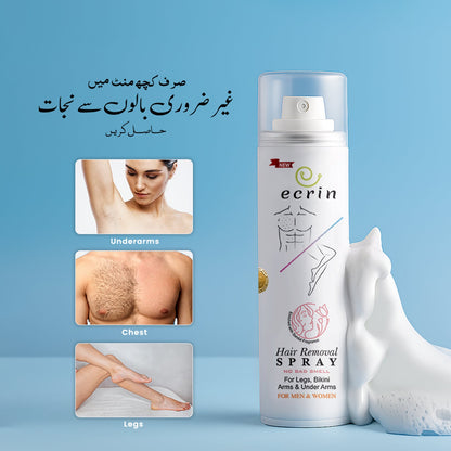 New Ecrin Hair Removal Foaming Spray (for men & women) - 200ml)